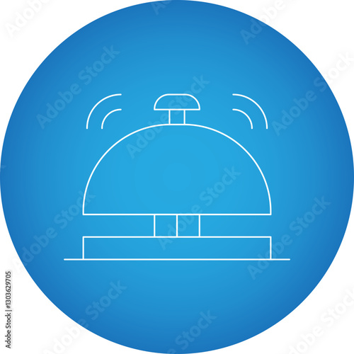 Desk Bell single vector icon illustration