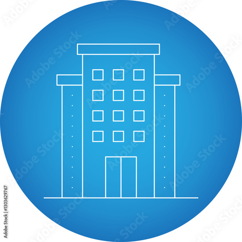 Hotel single vector icon illustration
