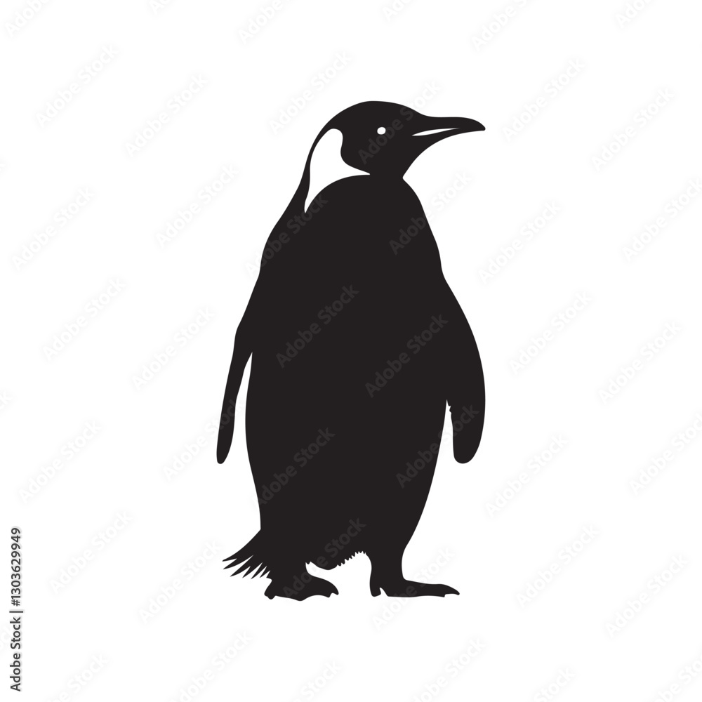 Naklejka premium penguin silhouette icon vector illustration