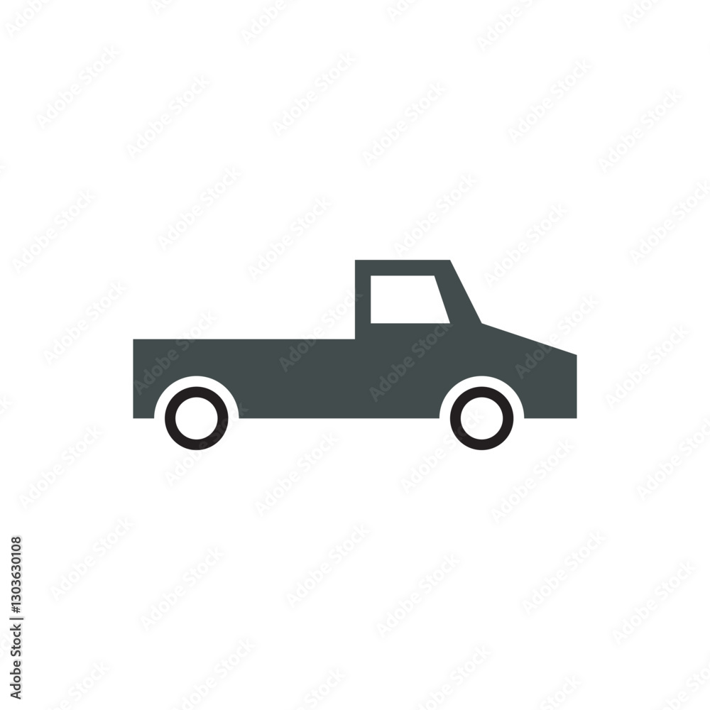Transport truck flat icon vector illustration. Pick up truck, farm industry icon, village transportation icon vector design. Transport truck flat icon vector illustration. Pick up truck, farm industry icon, village transportation icon vector design.
