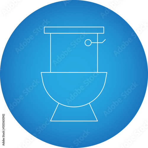 Toilet single vector icon illustration