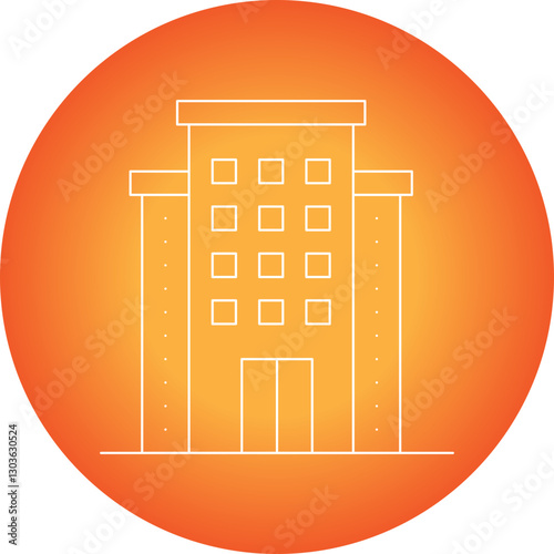 Hotel single vector icon illustration