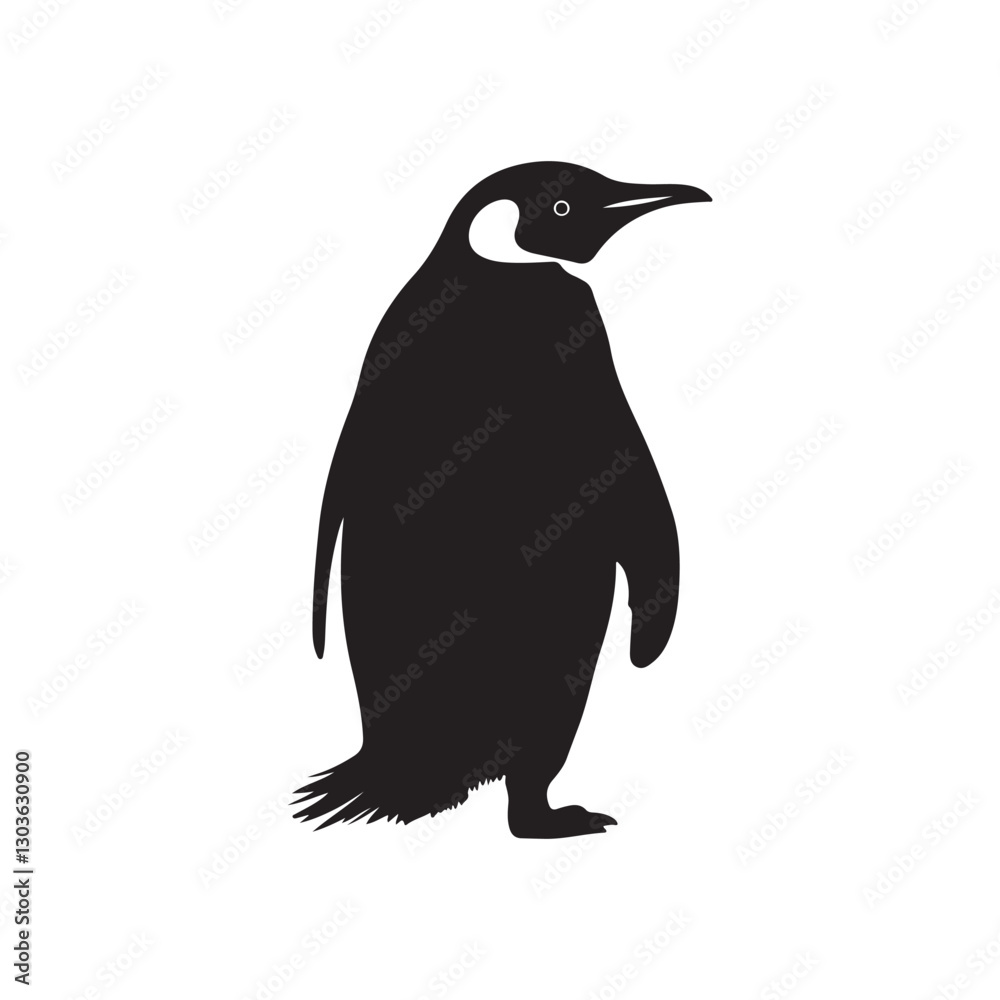 Fototapeta premium penguin silhouette icon vector illustration