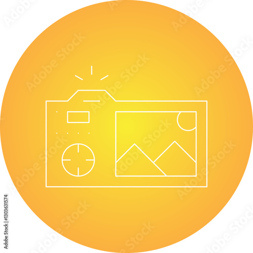 Camera single vector icon illustration