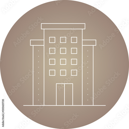 Hotel single vector icon illustration