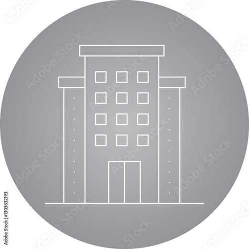 Hotel single vector icon illustration