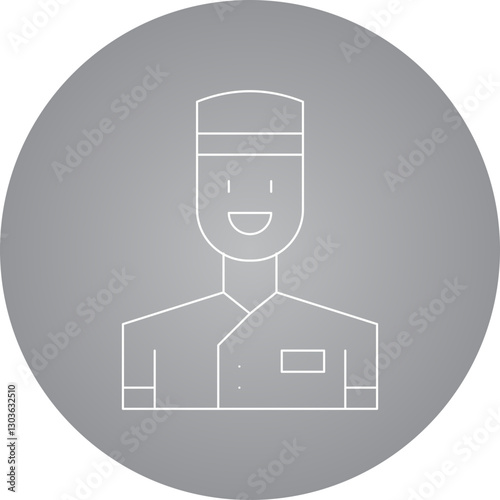 Bellboy single vector icon illustration