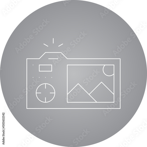 Camera single vector icon illustration
