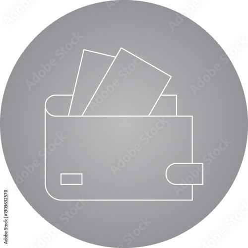 Cash single vector icon illustration