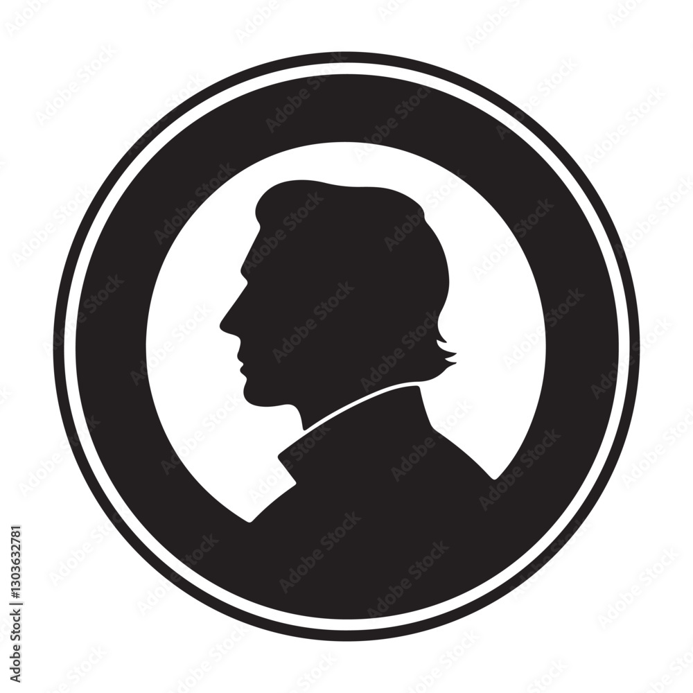 Retro Gentleman Silhouette Icon in Classic Vector Style Retro Gentleman Silhouette Icon in Classic Vector Style