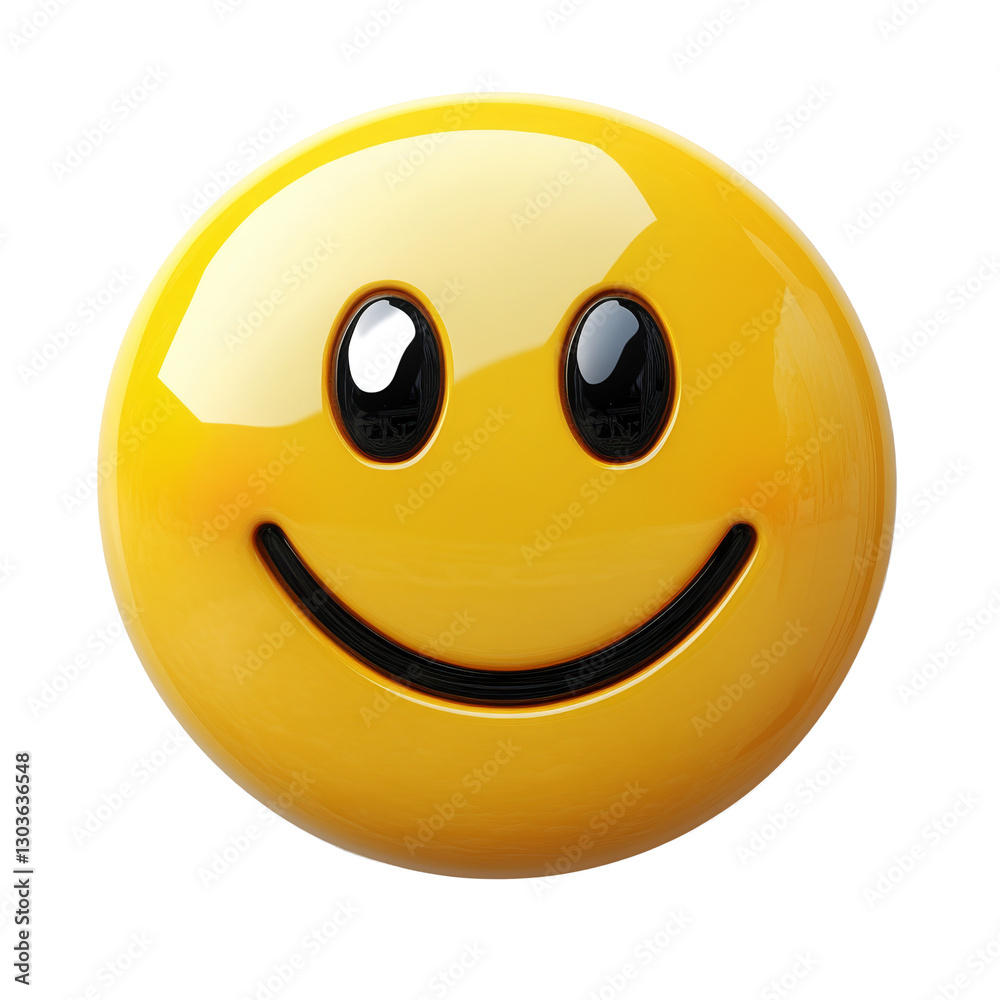 Fototapeta premium Bright yellow smiley face representing happiness and positivity in various contexts