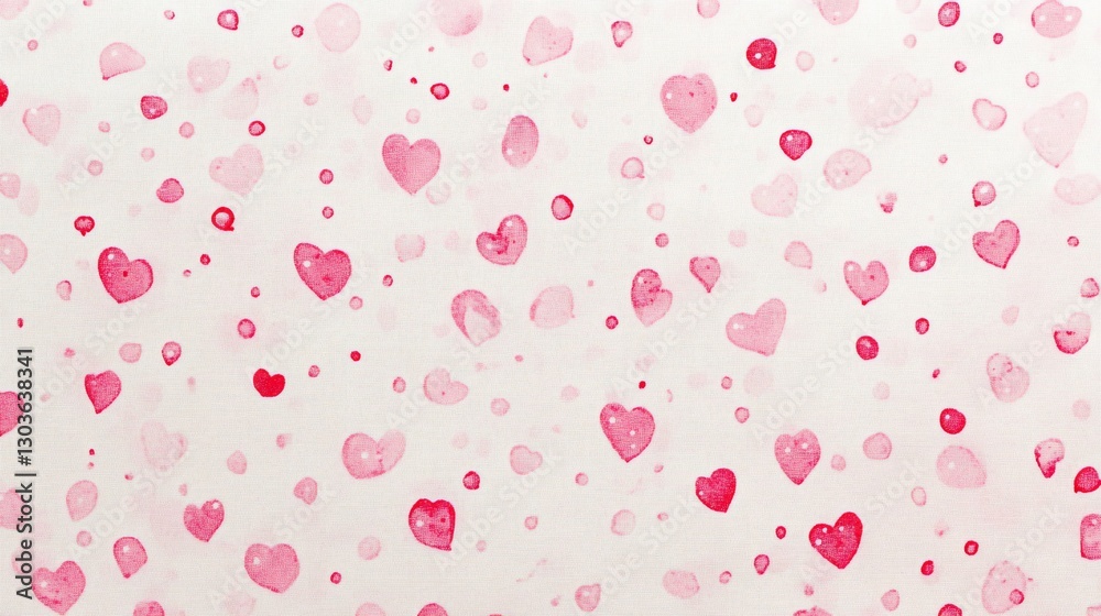 A pattern of pink and red hearts scattered on a light background, evoking love and affection. A pattern of pink and red hearts scattered on a light background, evoking love and affection.