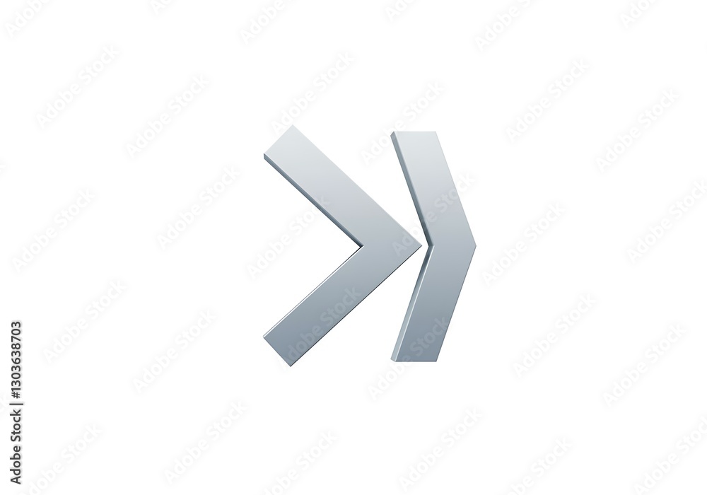 Metallic Double Arrow: A Sleek, Modern Directional Graphic Metallic Double Arrow: A Sleek, Modern Directional Graphic