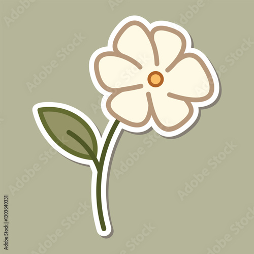Beautiful simple flowers design. floral plant and nature element natural