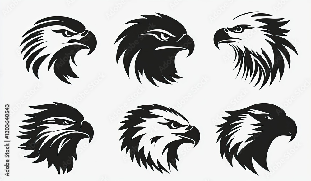 Fototapeta premium Eagle Head Logos Collection