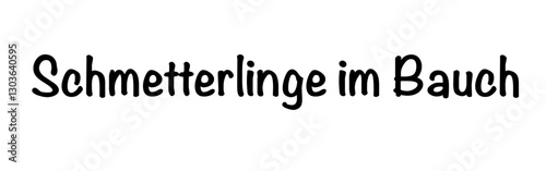 "Schmetterlinge im Bauch", ein Ausdruck für das aufregende, nervöse Gefühl der Verliebtheit, außergewöhnliches Glücksgefühl, flatterndes Gefühl im Bauchbereich. Version 3