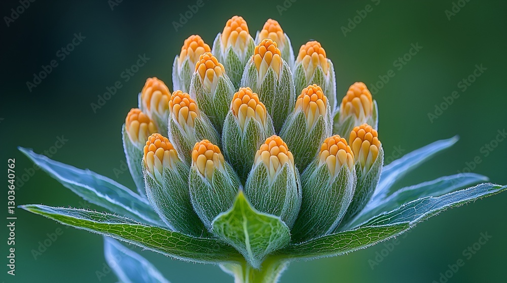 Close-up of cluster of buds, nature, vibrant colors. Stock photo for botany, nature, or spring theme Close-up of cluster of buds, nature, vibrant colors. Stock photo for botany, nature, or spring theme