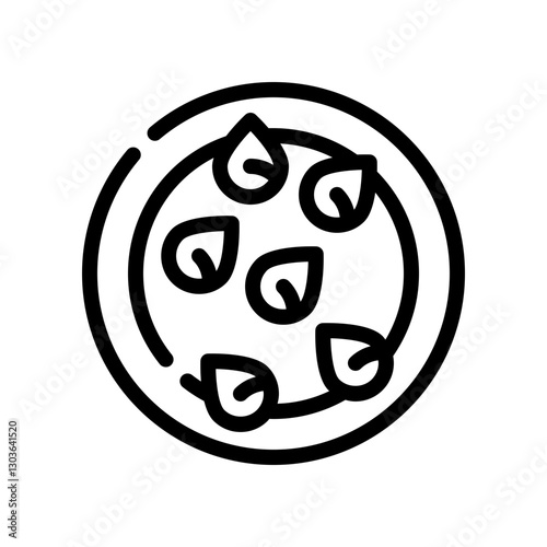 chia seeds line icon