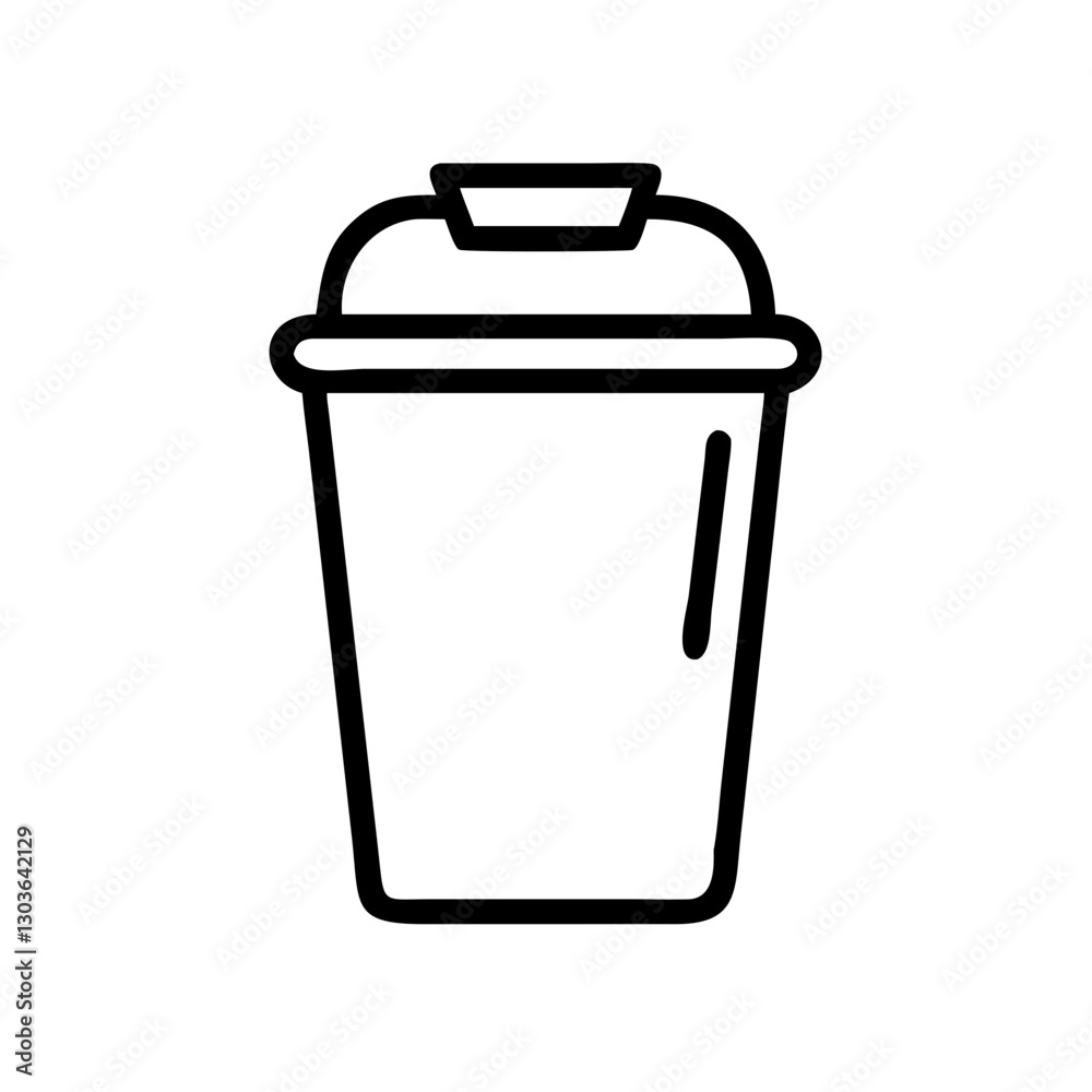 Trash Can Icon for Waste Disposal, Garbage Management, and Housekeeping Trash Can Icon for Waste Disposal, Garbage Management, and Housekeeping