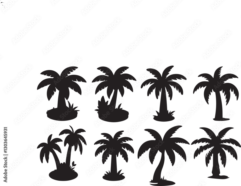 Fototapeta premium Palm Tree Vector File Big Set