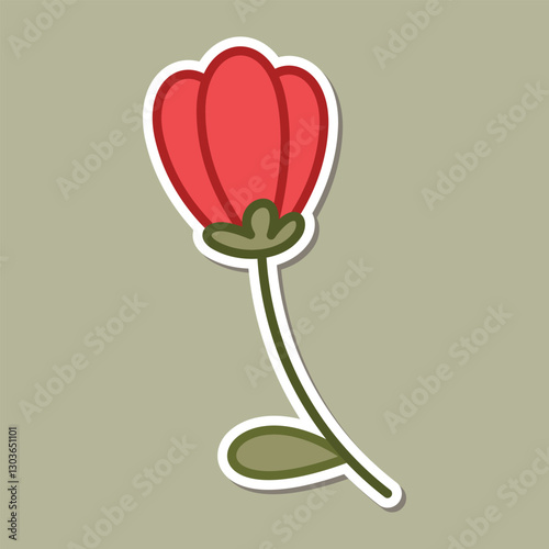 Beautiful simple flowers design. floral plant and nature element natural