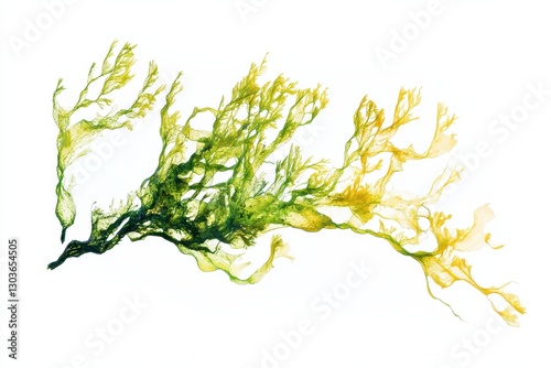 Obraz na płótnie Delicate seaweed dances gracefully in the sunlight along the ocean floor at low tide isolated on transparent background w salonie