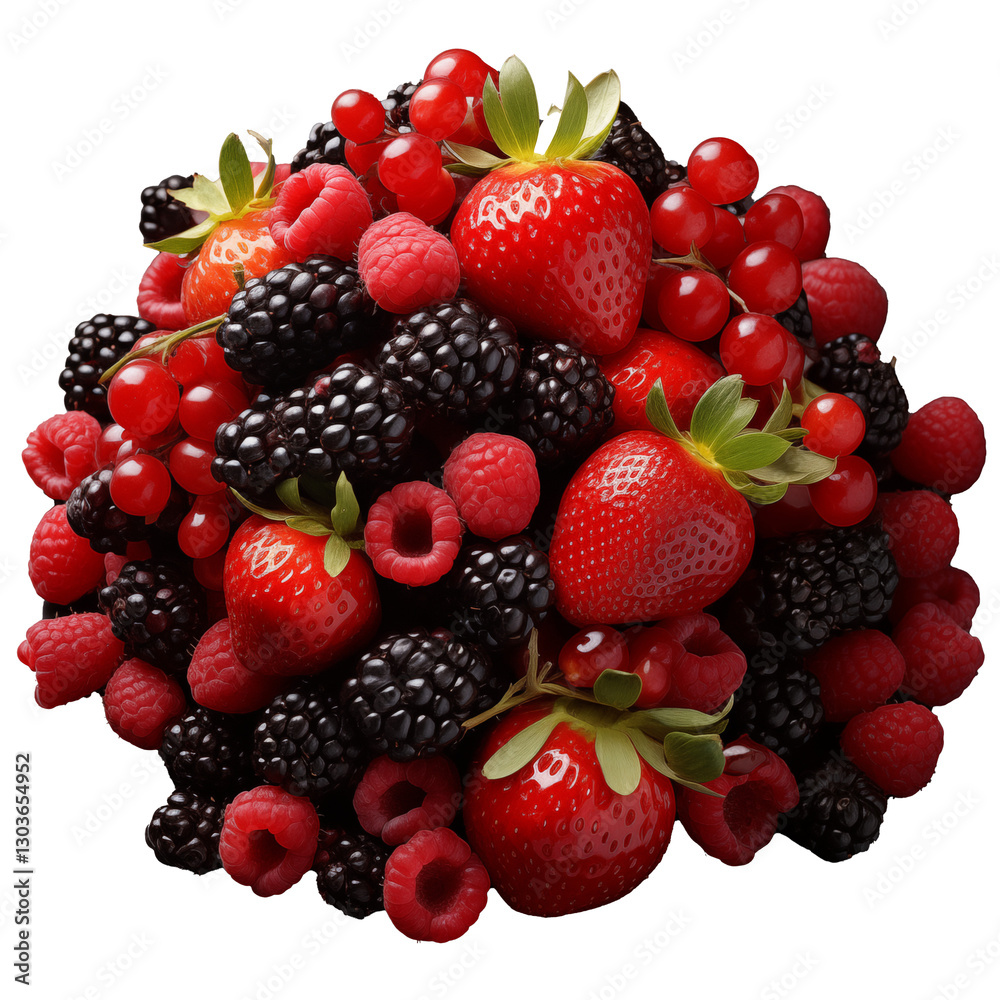 Fototapeta premium blackberry and raspberry isolated