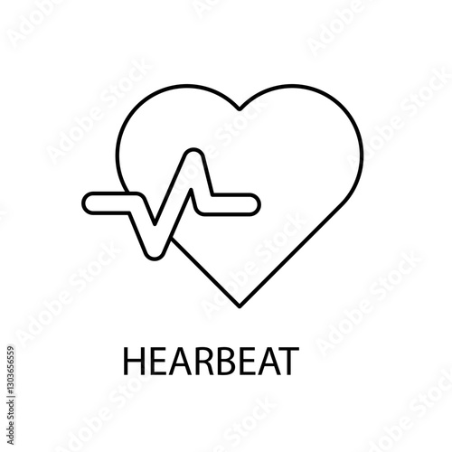 hearbeat icons  symbol vector elements for infographic web