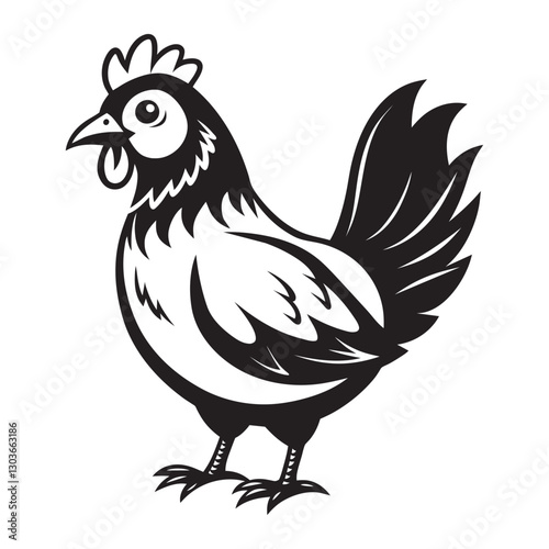 rooster isolated on white background