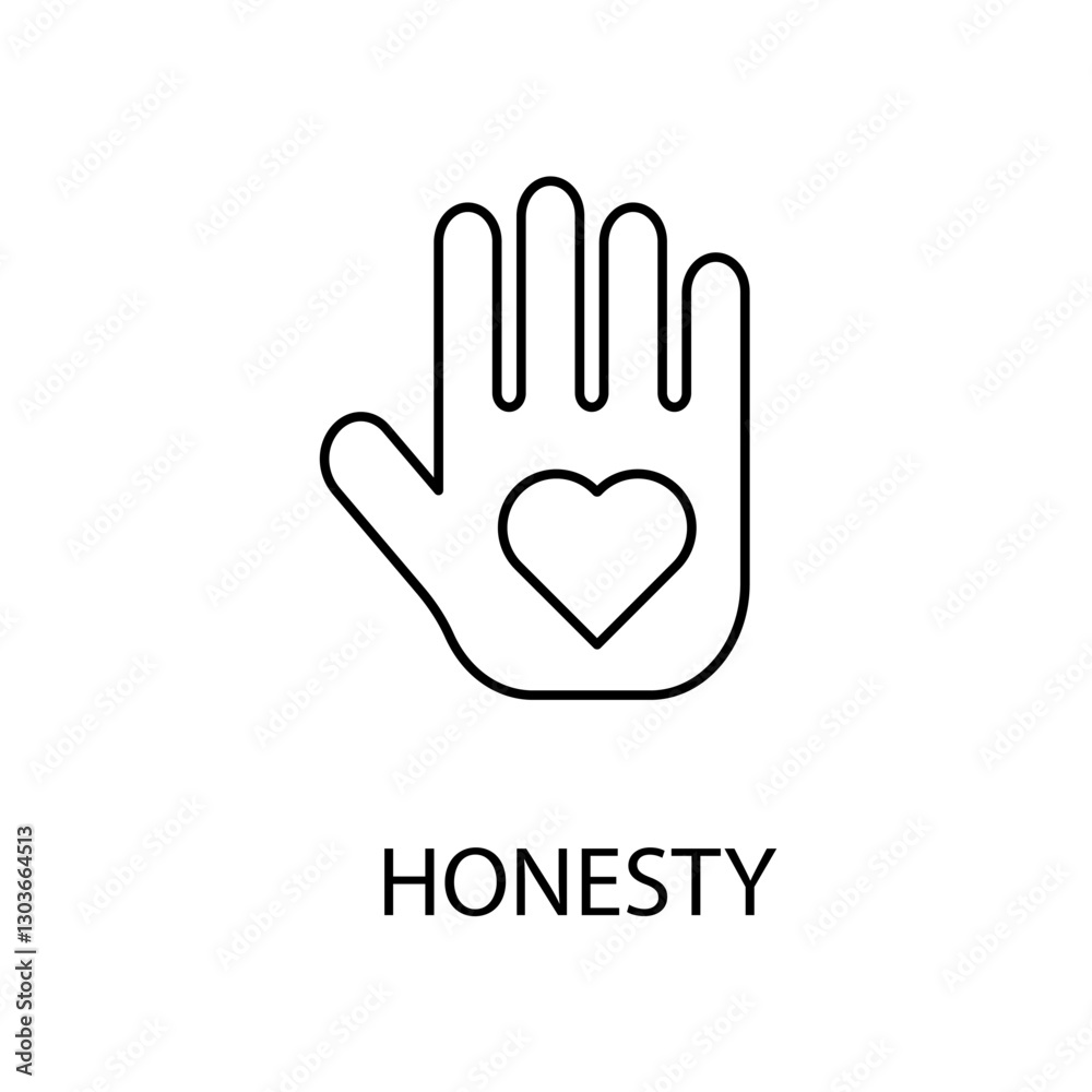 Obraz premium honesty icons symbol vector elements for infographic web