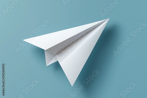 Wallpaper Mural Hand-cut paper airplane isolated Torontodigital.ca