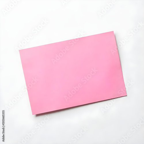 pink card mockup with white background, invitataion mockup card, paper mockup, pink paper mockup