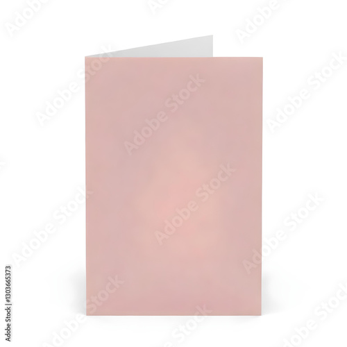 folding card mockup on white background, invitataion mockup card, paper mockup, pink paper mockup