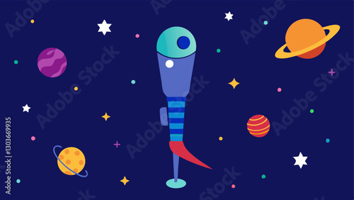 Space Explorer Leg A cosmicthemed prosthetic leg featuring planets rockets and stars fueling childrens imaginations of outer space adventures.