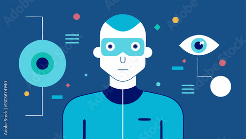 These illustrations can convey the concept of bionic vision in various everyday settings emphasizing both the technological and human aspects.