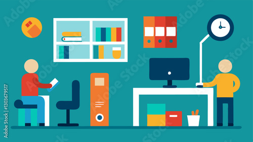 Supportive Technology Corner A corner of the bookstore dedicated to assistive technology featuring items like magnifiers screen readers and educational tools with patrons engaging