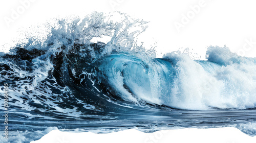 Fototapeta Naklejka Na Ścianę i Meble -  Water wave splashing isolated on white