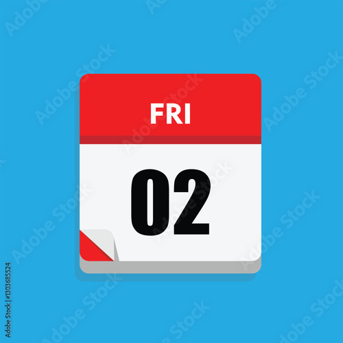 Free Download calender icon, 02 friday icon with blue background - GFXLoad