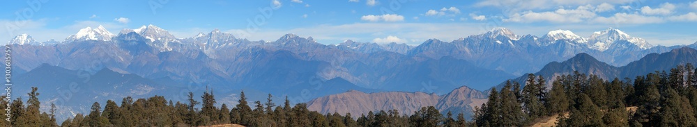 Panoramic view from Khaptad national park, mount Saipal Panoramic view from Khaptad national park, mount Saipal