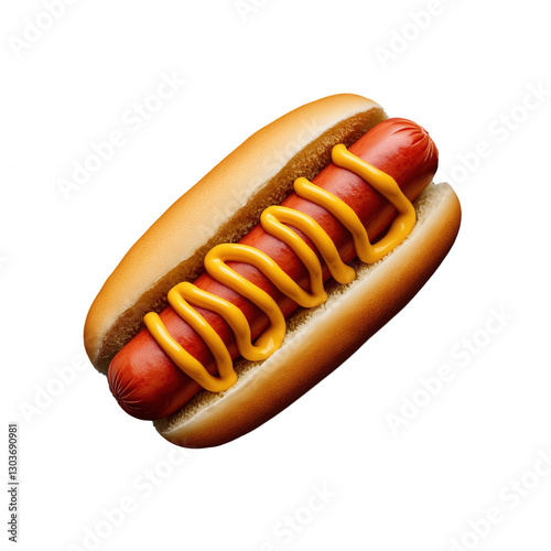 a delicious and appetizing hot dog with mustard