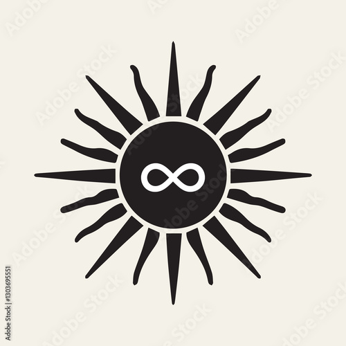 Premium logo infinite sun