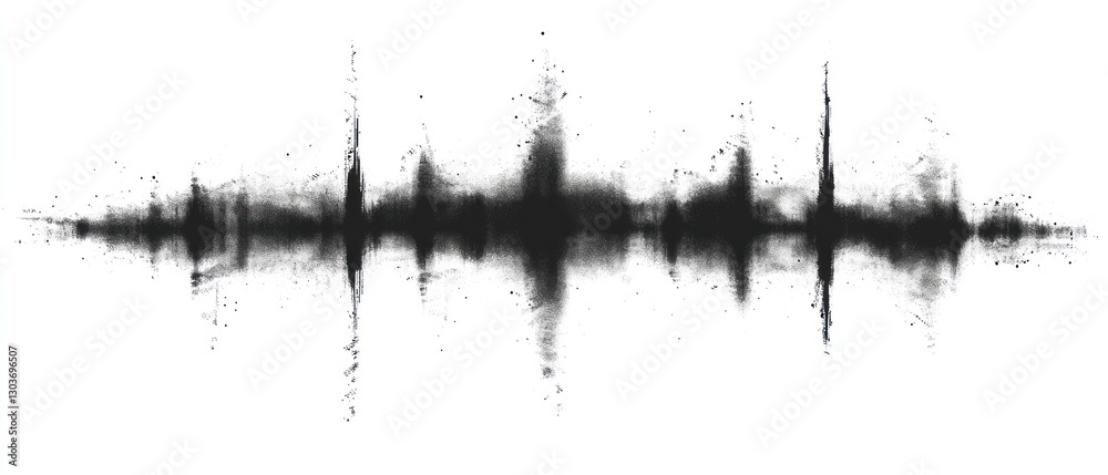 Audio Wavescape on White Background Audio Wavescape on White Background