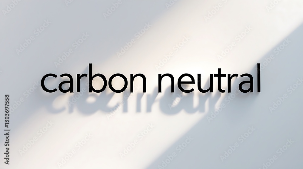 Message highlighting the concept of carbon neutrality in a modern setting Message highlighting the concept of carbon neutrality in a modern setting