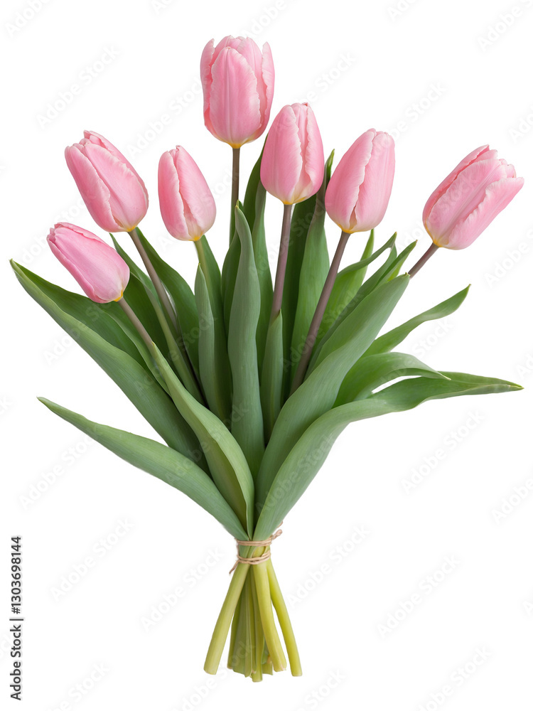 Obraz premium Pink tulips flower bouquet