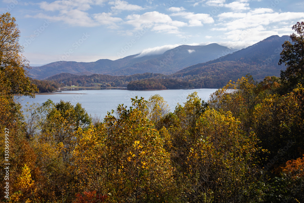 View of Lake Chatuge from behind the Lake Chatuge Lodge in Hiawassee, Georgia View of Lake Chatuge from behind the Lake Chatuge Lodge in Hiawassee, Georgia