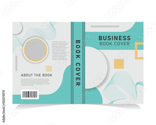 Minimal modern book cover design with abstract geometric style graphic