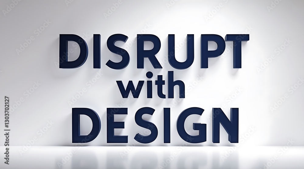 Obraz premium Bold typography on a minimalist background delivering a strong message about creativity