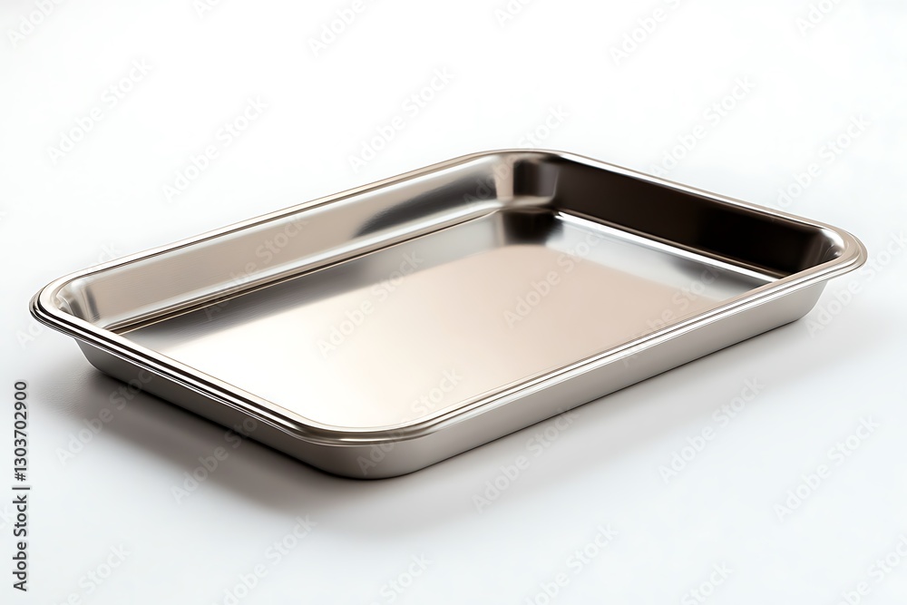 Empty metal bowl isolated on white background. Clipping path included.