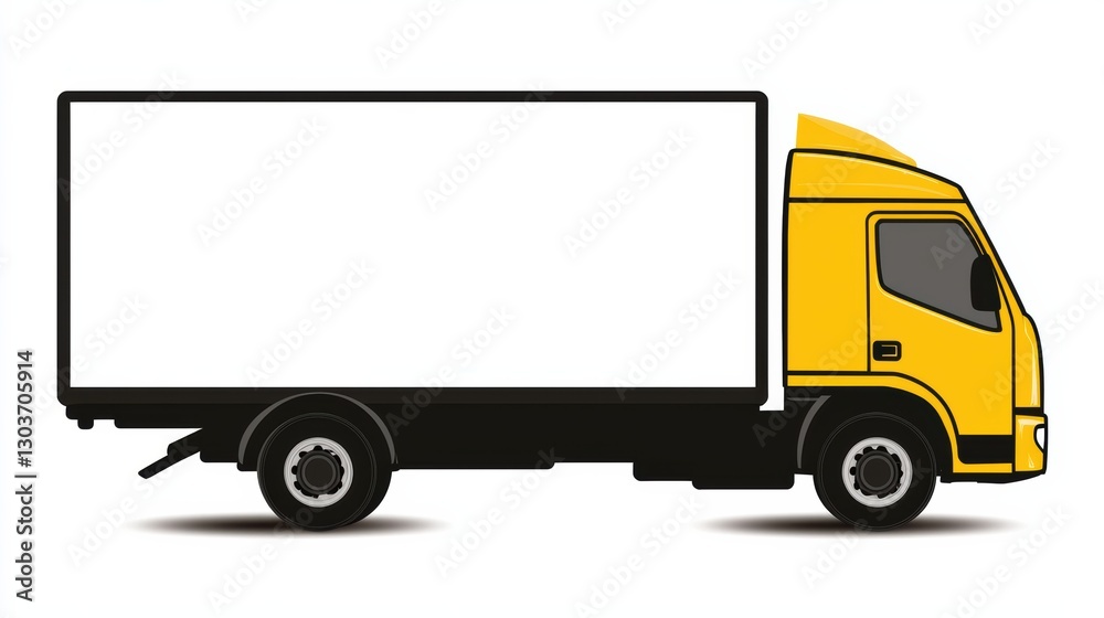 Transportation truck delivery urban setting vehicle graphic side view logistics concept Transportation truck delivery urban setting vehicle graphic side view logistics concept