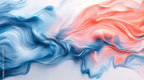 Abstract Fluid Art Displaying Flowing Colors Blended Together Smoothly